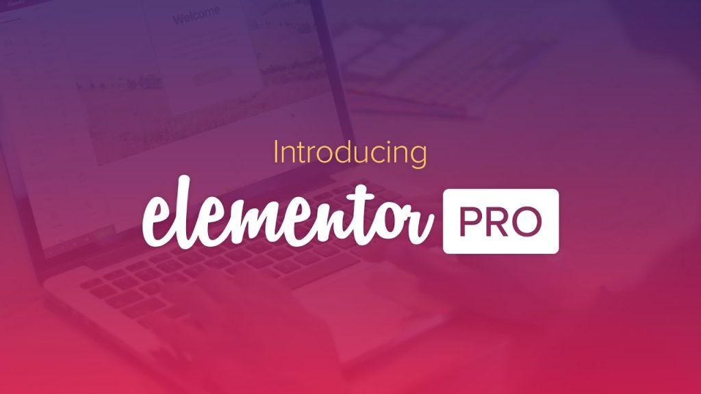 Elementor Pro plugin dashboard showing premium widgets and editing options