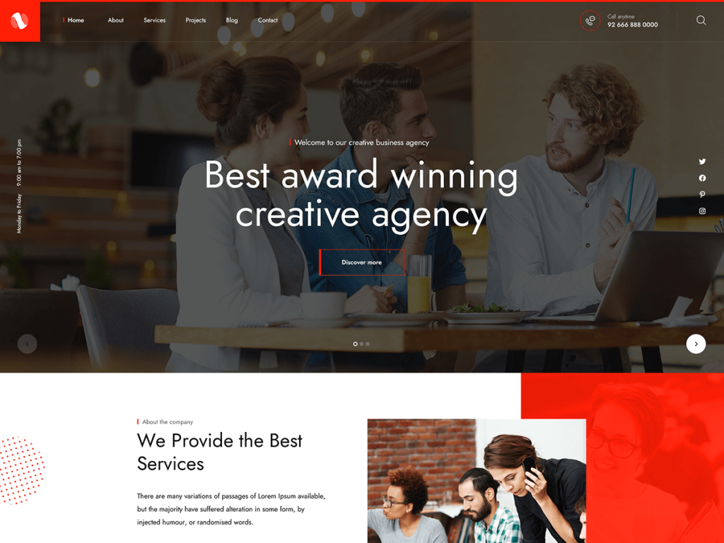 Sominx WordPress Theme Homepage Screenshot – Creative Agency Template