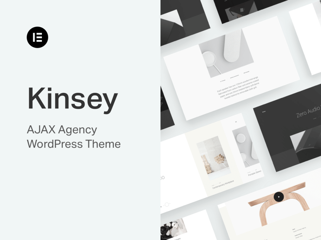 Kinsey AJAX WordPress Portfolio Theme – Creative Agency Template Screenshot