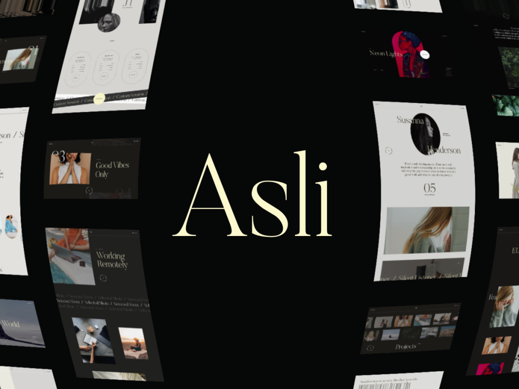 Asli AJAX Portfolio Elementor WordPress Theme Preview – Infinite Scroll Portfolio Template