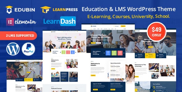 Edubin Nulled LMS Education Theme