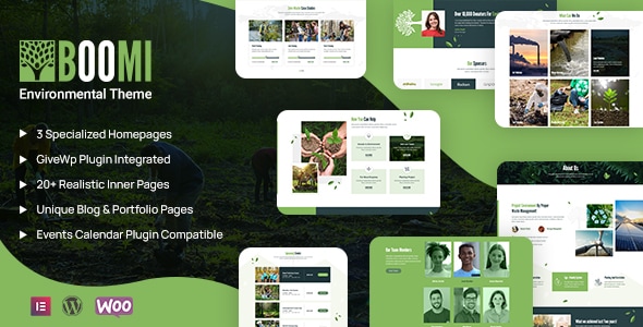 Boomi Nulled Ecology WordPress Theme Preview