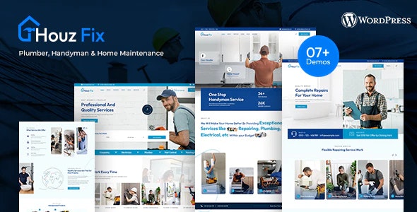 HouzFix Nulled Plumber & Handyman WordPress Theme