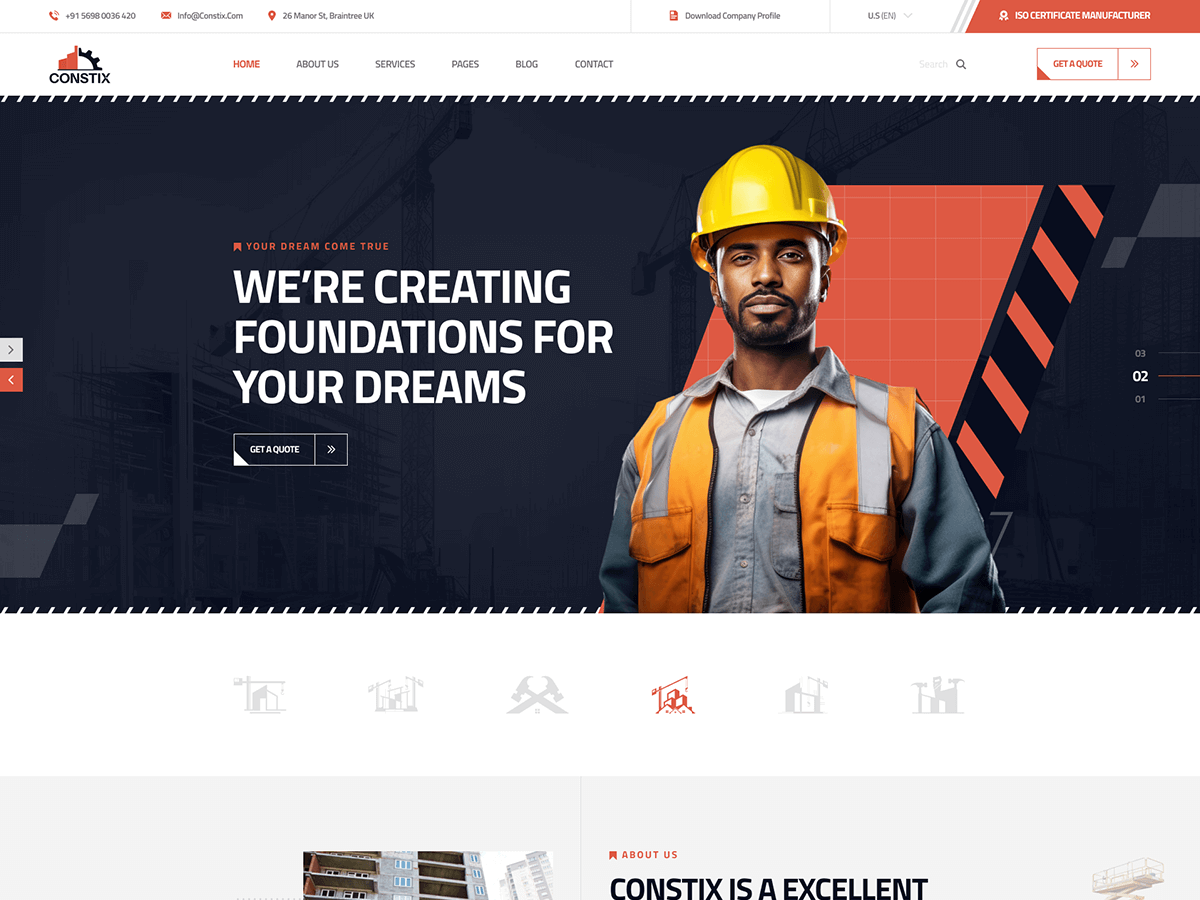 Constix Construction & Industrial WordPress Theme Nulled Free Download