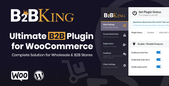 B2BKing WooCommerce B2B Plugin — advanced wholesale features for WordPress