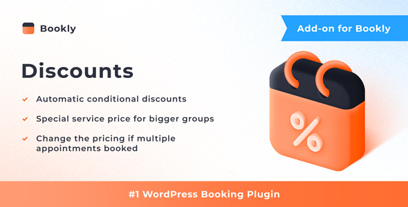 Bookly Discounts Addon for WordPress — create advanced appointment discount rules