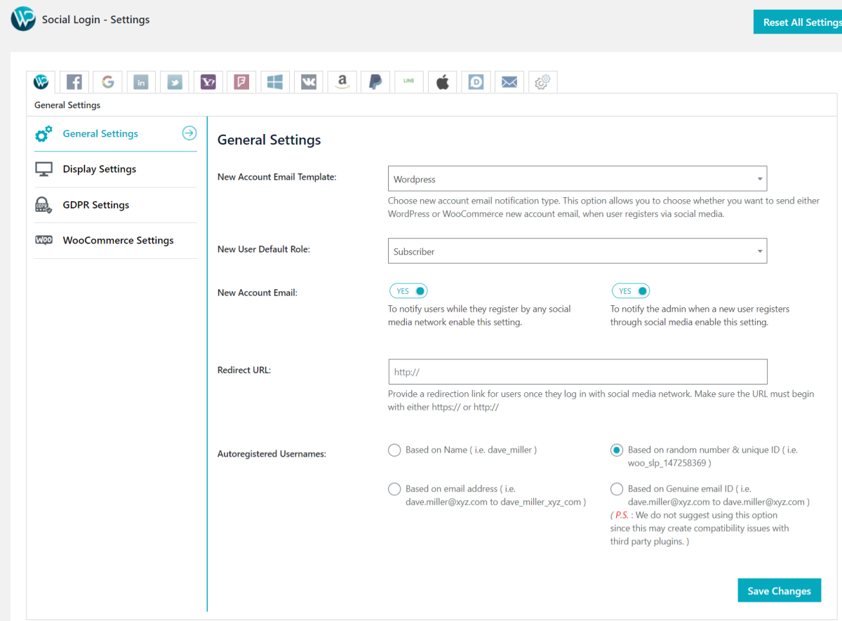 Woo Social Login plugin — social media login buttons for WooCommerce