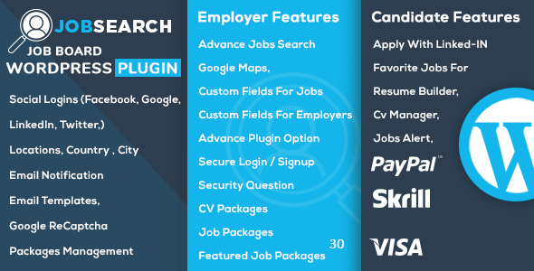JobSearch WP Job Board plugin — job listings and candidate portal